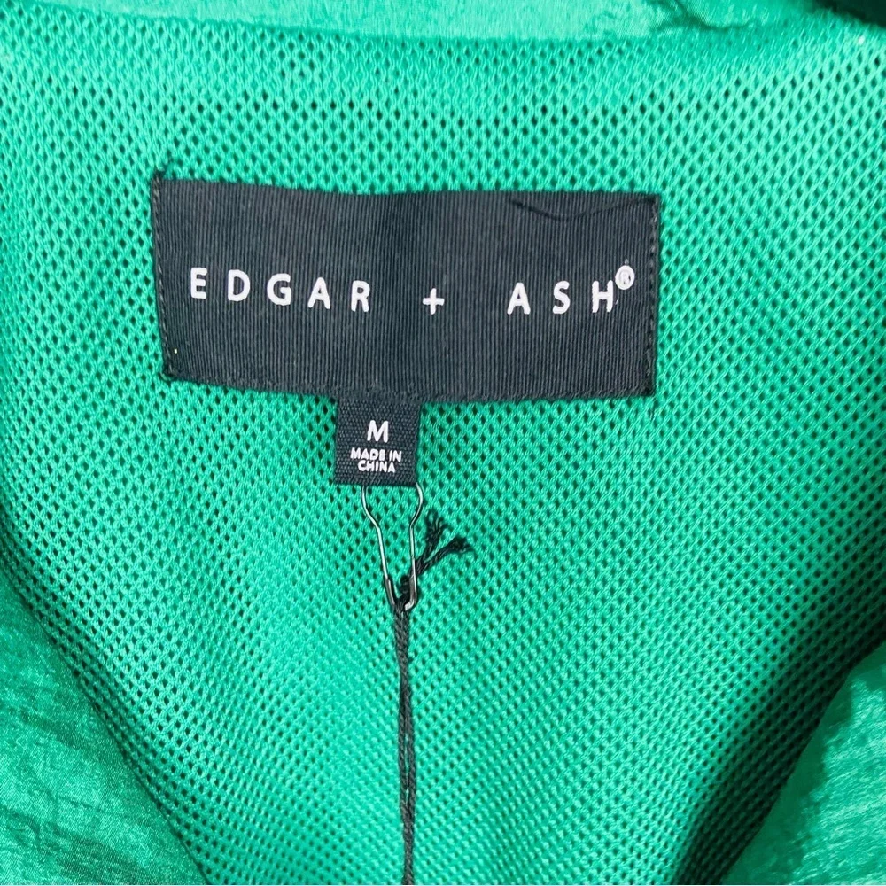 NWT EDGAR + ASH green windbreaker retro jacket size medium